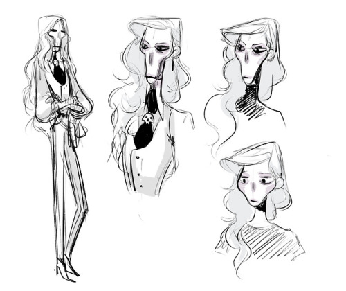 Some sketches of my Non-binary necromancer’s story where the Lotus illustrations came from.