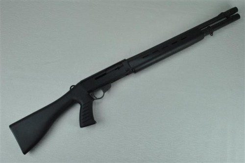 gunrunnerhell:  LAW-12 The lesser known sibling to the the SPAS-12, this semi-auto only shotgun was made by Franchi in Italy. Compared to the SPAS, the LAW is extremely lightweight and much more practical. They share quite a bit of parts compatibility;