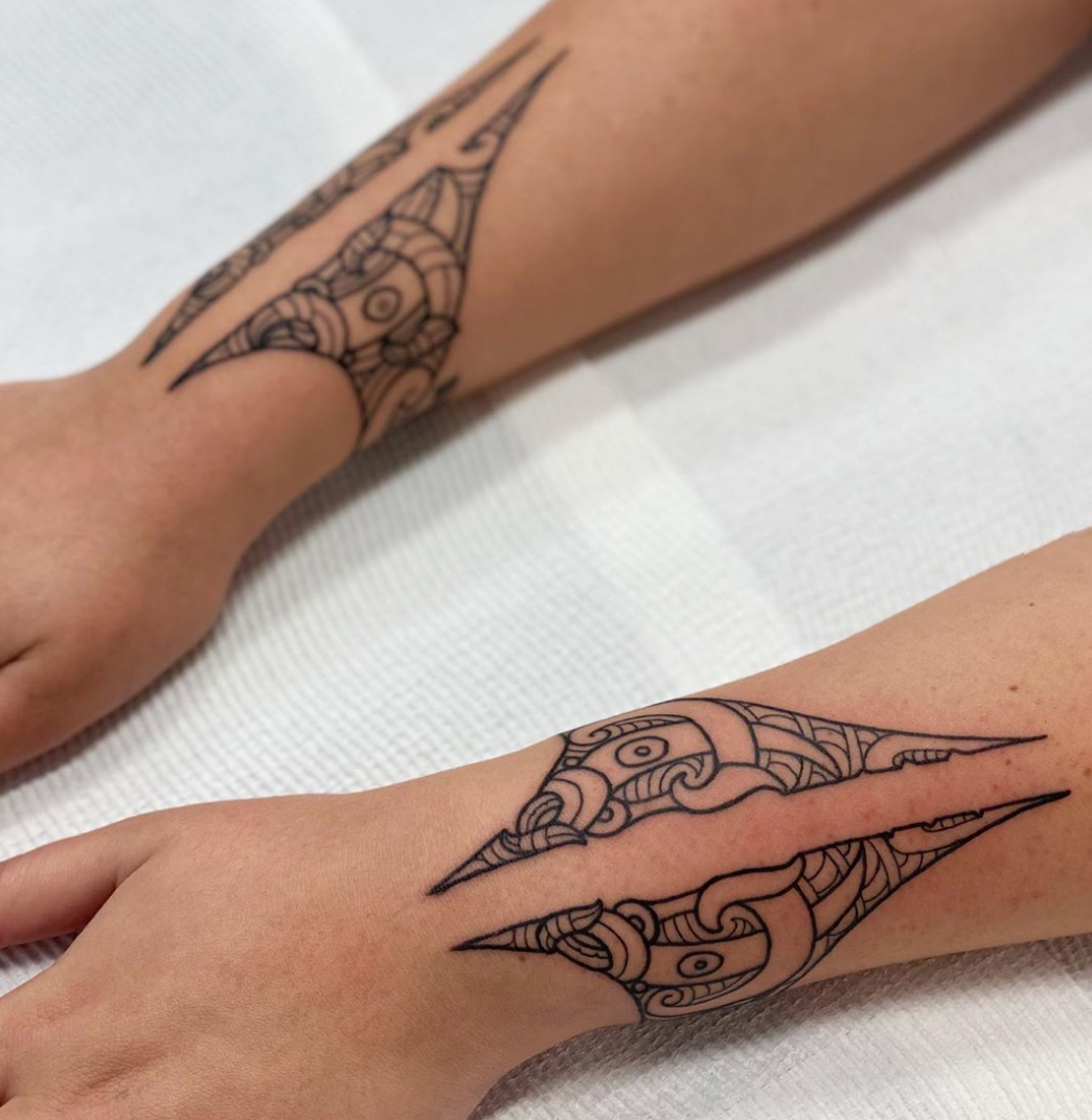 Sunset Tattoo — Maori Ta Moko Wrist Cuff Tattoos by Fern Ngatai...