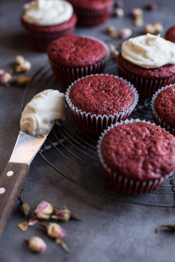 sweetoothgirl:  Deep Dark and Rosy, Red Velvet Cupcakes