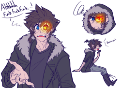 destiny-islanders:  Some very self-indulgent Starscourge!Sora doodles… There’s just something cathartic about drawing some angsty stuff sometimes. &gt;_&gt;(And I have angsty headcanons to go with them… I’ll probably post them soon hahaha)