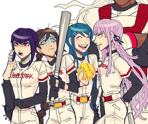 neukgol: hope’s peak softball club AU now who said I’m not draw girls