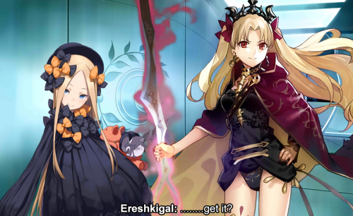 elizabethbathoryofficial:Ereshkigal makes a new friend.