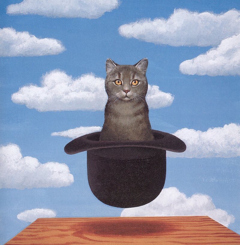 Rene Magritte Chat Dans Un Chapeau