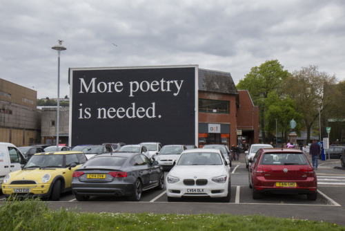 MORE POETRY IS NEEDED.Art Across the City, St Mary´s Car park, Swansea, Wales, UK Jeremy Segrott - C