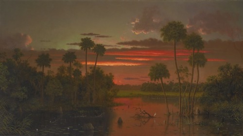 withnailrules:The Great Florida Sunset by  Martin Johnson Heade, 1887.