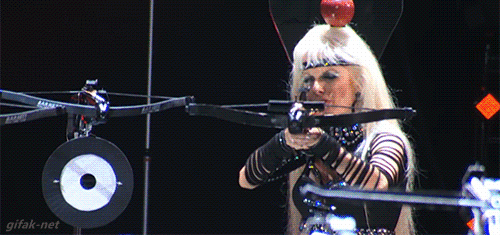 pr1nceshawn:  Grandma Shoots Apple on Her Own Head. 