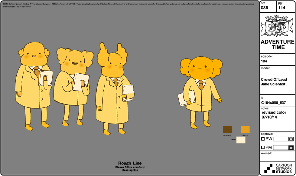 more selected model sheets from Everything&rsquo;s Jake lead character &amp;