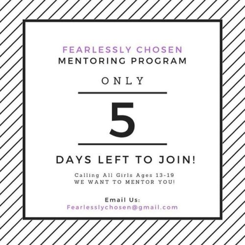 Ladies, there is still a chance to join Fearlessly Chosen on this journey of life ! 5 more days left