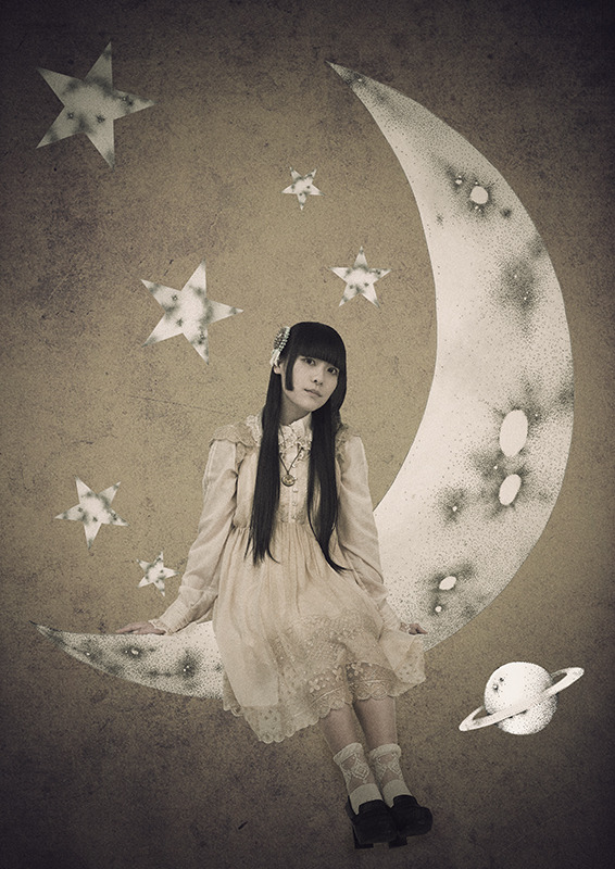 rai-takayama:「お月様」 Photo rai-takayama  Illustration Hoshino　Model Sayo