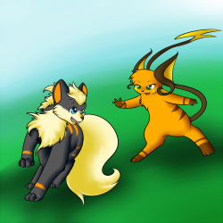 ask-firefly-the-raichu:  Made by the amazing http://meet-the-ryos.tumblr.com/ Thank you so much I love it!  Cuuuute! :3