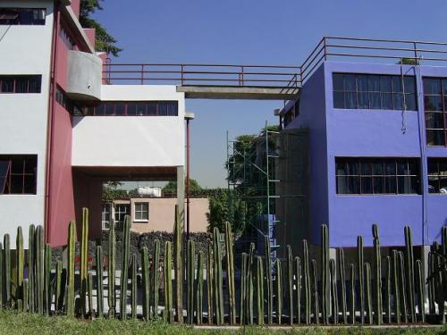 Diego and Frida’s home.  I like the idea that they had separate spaces joined in the middle by a bridge.  I like that they could be themselves apart from themselves and work alone to their heart’s content but also cross that bridge and fall