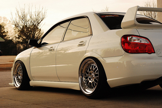 jdm-finest:  Subaru STI getting some gas by burke420 on Flickr.