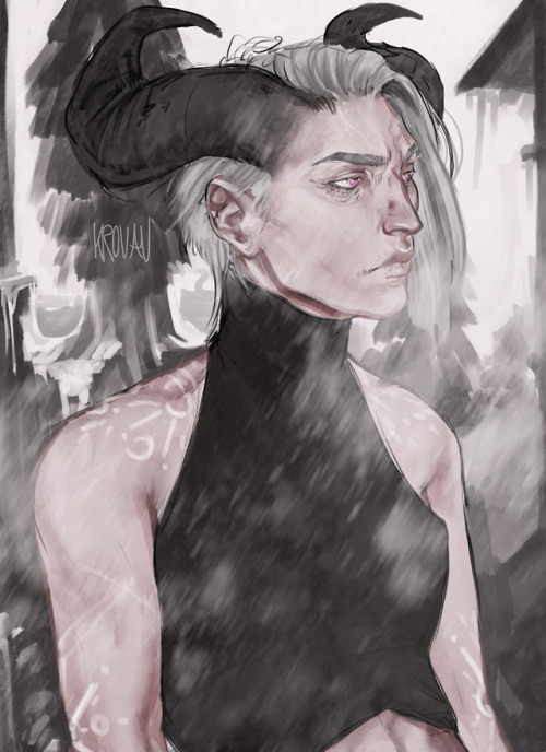 Finally found the motivation to give this OC a painting so say hello to Rozhkova, Relitsya’s aunt and the leader of a political rebellion.Patreon.com/Krovav for art process