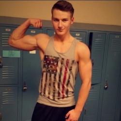 luv2bslappedaround:  go1cocks:  http://instagram.com/tylerfugate77  Makes me want young Alpha to shove me against those lockers….sigh…those were the days!