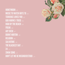 cshew:  Lana Del Rey - Honeymoon album official tracklist. Album pre-order available tomorrow. 