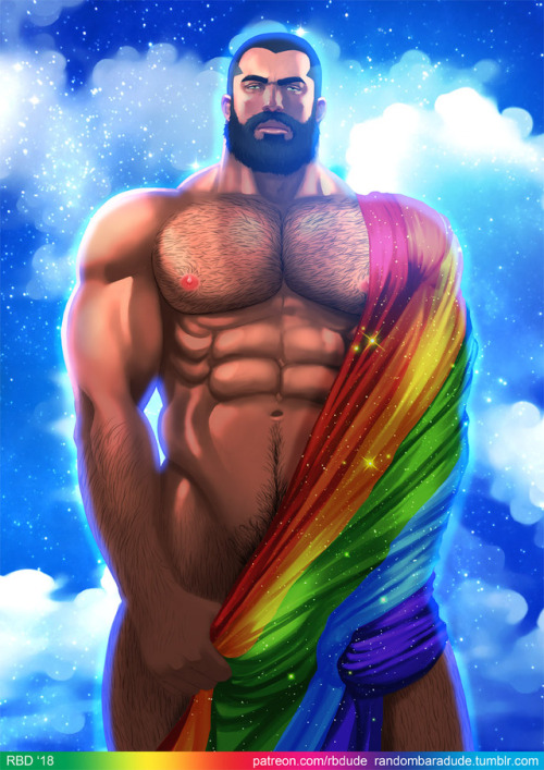 randombaradude:Love you guys! Support my work at my Patreon gallery!Hug!Pride month is not ending, i