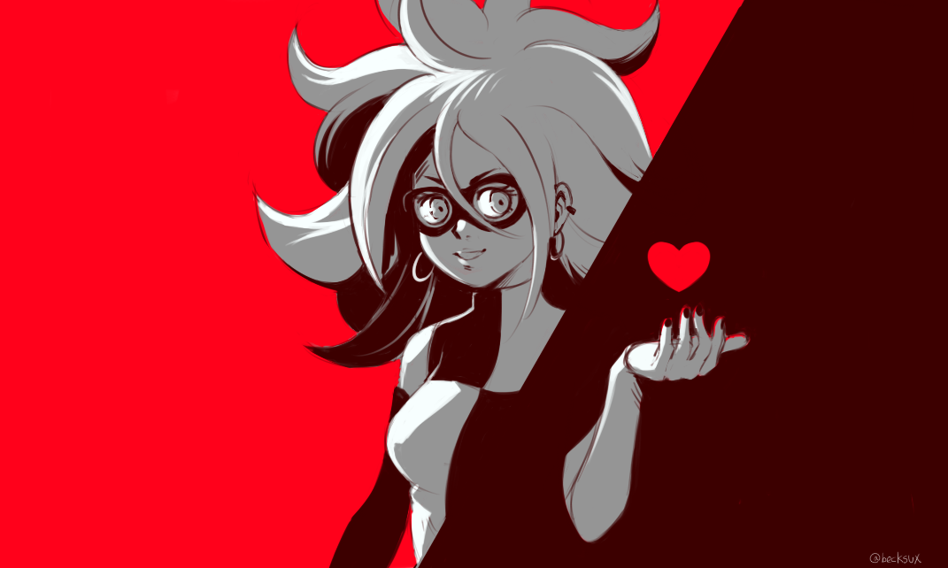 why Android 21 look like she about to steal my heart