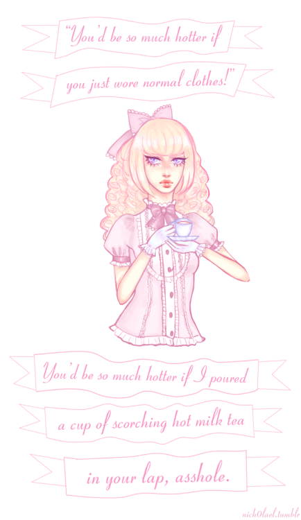nich0lael:my classic lolita annaliese telling pricks off cause sometimes people need a reminder that