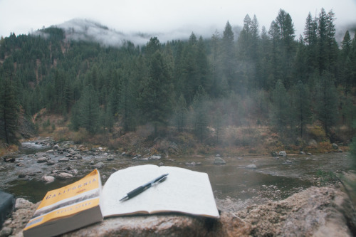 heidigrainger: classy-jack:  Catching up on some reading. Thermal Hot Springs, Idaho  + nature