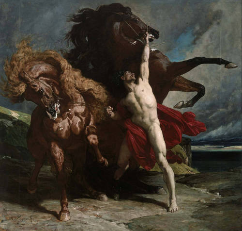 auriferis929:  Alexandre Georges-Henri Regnault (1843 – 1871) - Automedon with the Horses of A
