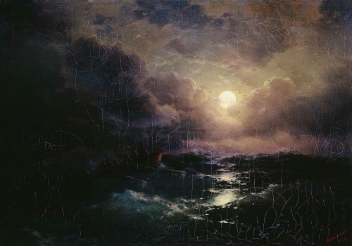 summerlilac:  After the storm. Moonrise - Ivan Aivazovsky, 1894