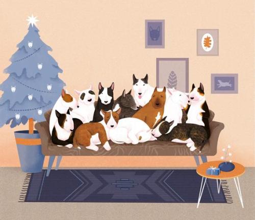 littlealienproducts:2019 Bull Terrier Calendar byALBMAdream