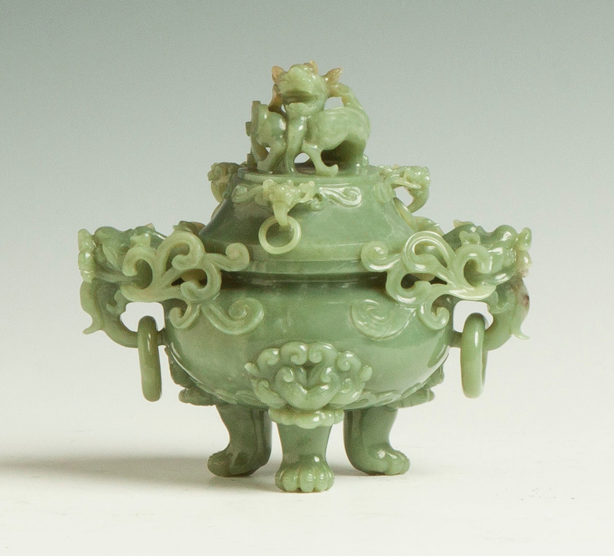 MYTHODEA — Chinese Jade Finely Carved Censer