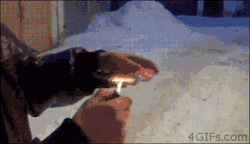 4gifs:  Blowing a bubble into a CD