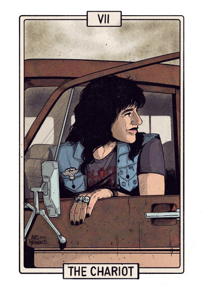 arstyrannus:The full set of steddie/eddie/steve tarot cardsI don&rsquo;t have
