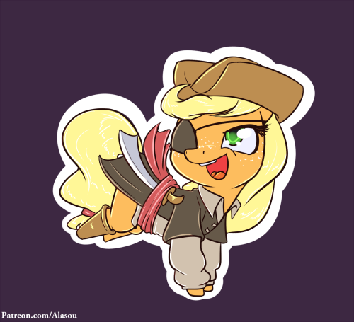 alasou:Apul Yaarr  You like this drawing? Well, you can have a sticker of it right now! You can buy sheets of stickers right here, right now!  http://casynuf.bigcartel.com/product/my-little-pony-stickers-by-alasou  x3!