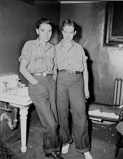 stuffmomnevertoldyou:  9 (Badass) Women Arrested For Wearing Pants  In 1943, with more American women than ever before wearing pants as part of their jobs in wartime industries, Evelyn ‘Jackie’ Bross was arrested in Chicago for violating the city’s