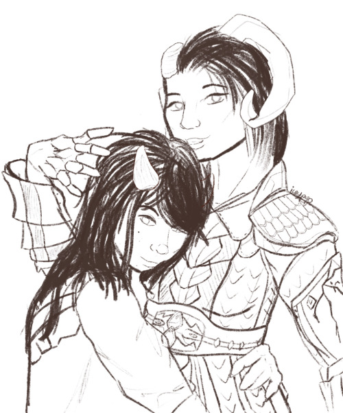 Finished Piece Of My Friends Tav And Karlach