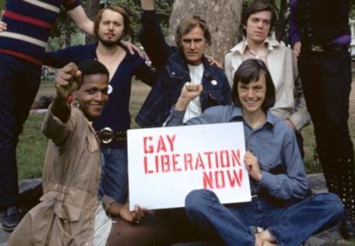 funkpunkandroll84: GAY LIBERATION NOW: Marsha P. Johnson, Bob Kohler and fellow members of the Gay L