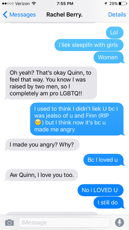 wade-wilson: GLEE TEXT AU - Quinn and Rachel