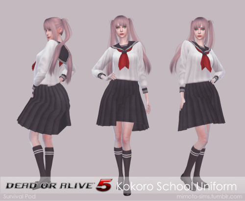 DOA 5 Kokoro School Uniform AExtracted and converted from original game “DOA 5” by rolanceDownload