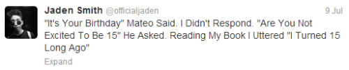 crebit:i think jaden smith is trying to sound deep in all his tweets but honestly he ends up soundin