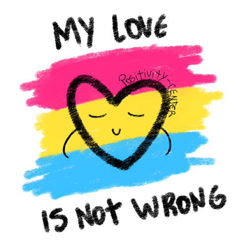 somedaywellfindit:positivity-center: I did something for… Pan and bi people.  [ID:Two im