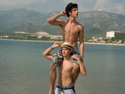 sexy-lads:  Boys on beach (by Walter Jenkel) 