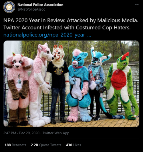 lalondeproblems:pancakeke:cops were getting cyberbullied by furries on twitter so they wrote a pissb