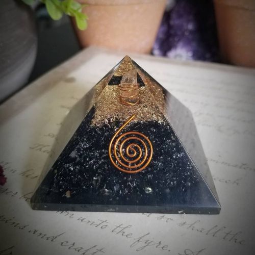 These beautiful new Orgonite Pyramids just hit the shop! Your choice of Amethyst, Sodalite, Black To