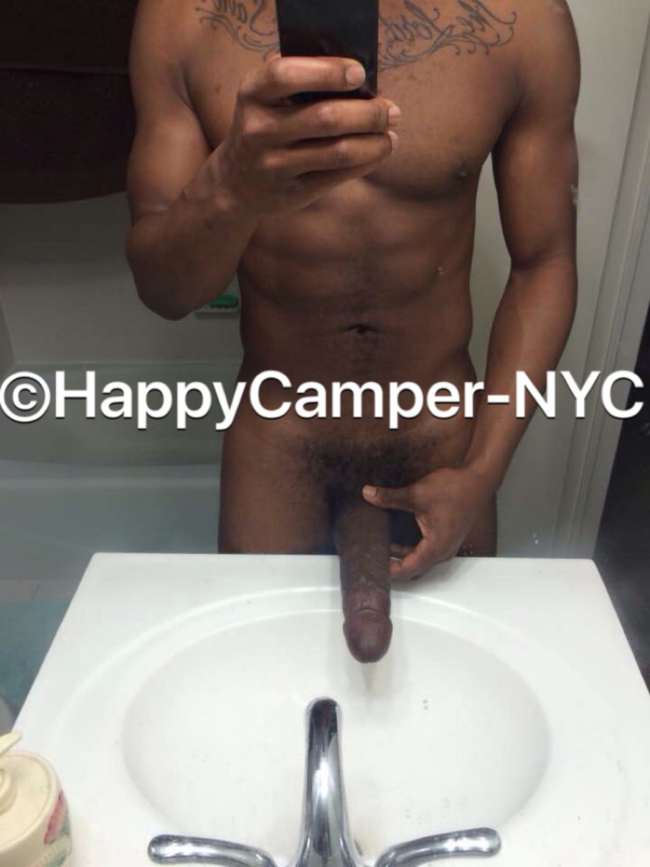 happycamper-nyc:  The Video Of Him Stroking That Big Dick is Like 😳😳😳 Lol
