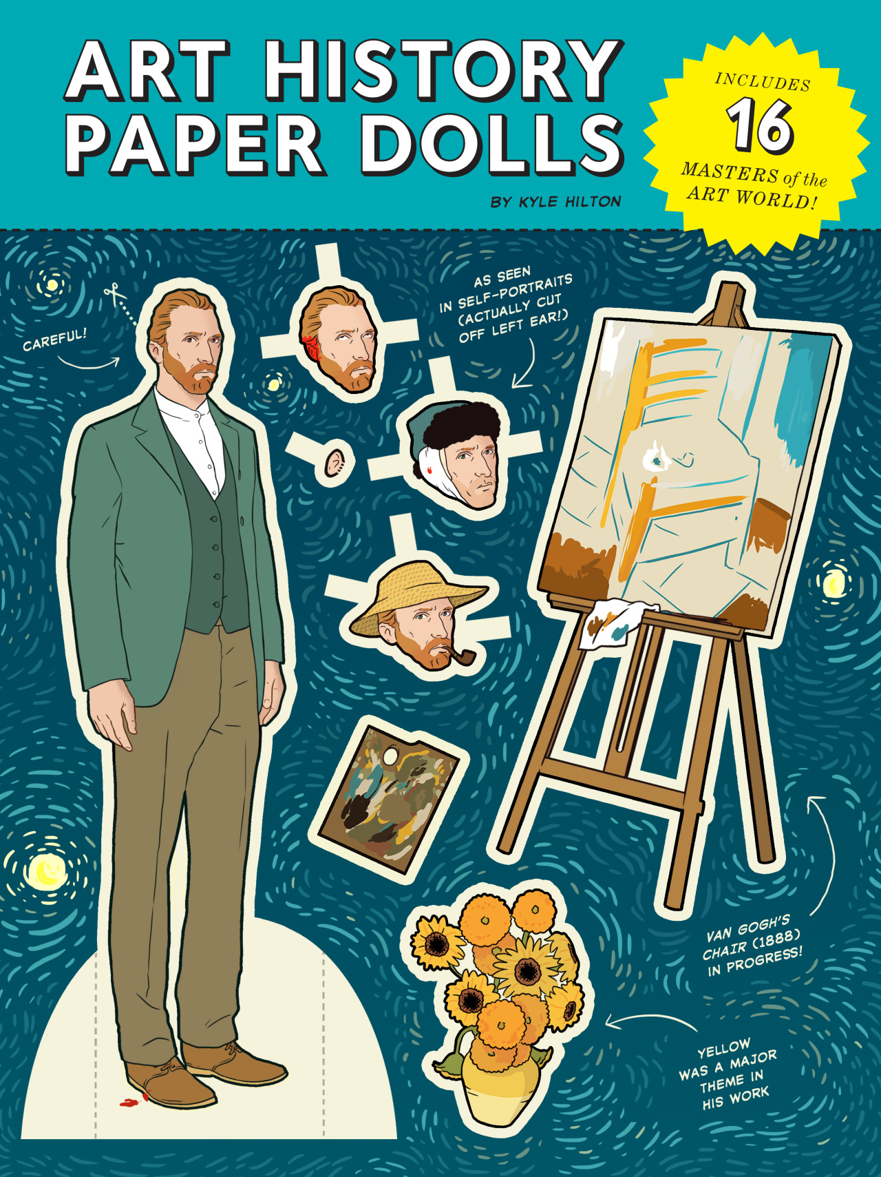 ART HISTORY PAPER DOLLS available now from Chronicle Books!
Get ready for some back to school fun with 16 Artists and over 100 interactive, educationally cuttable activities. Cut off Van Gogh’s ear and more!
Available wherever books are sold!