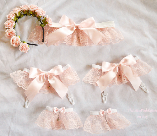 littlepinkkittenlingerie:Just finished this new little lingerie set. Available at LittlePinkKitten on etsy. 