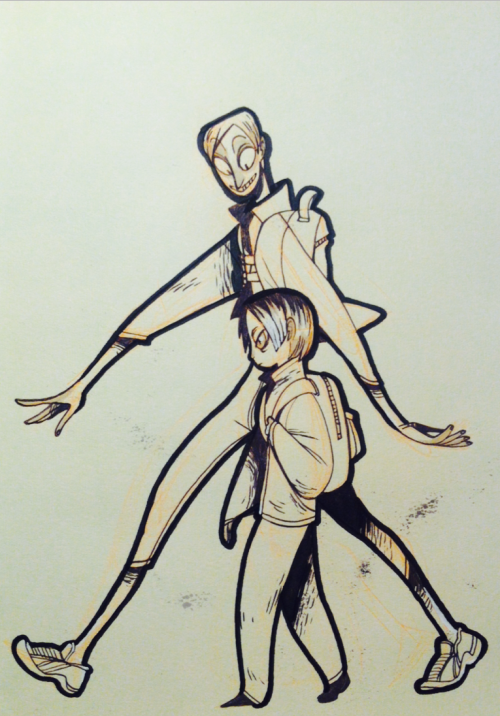 queenoftheantz:i drew Lev and Kenma for inktober. A classmate saw it and asked if it was me and my f