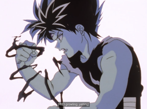 sickdarkworld: kurama and hiei on dying for someone else in episodes 21 and 90