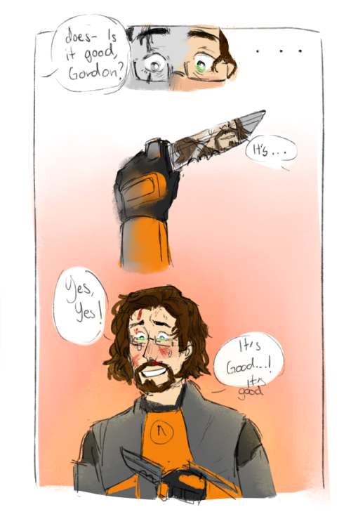 cisphobicscrina: gordos-feeman: I had this headcanon of Gordon going through a symbolical haircut ch