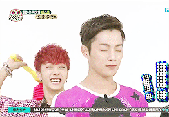 inpinitaize:  kikwang having fun hitting doojoon then getting scared after 
