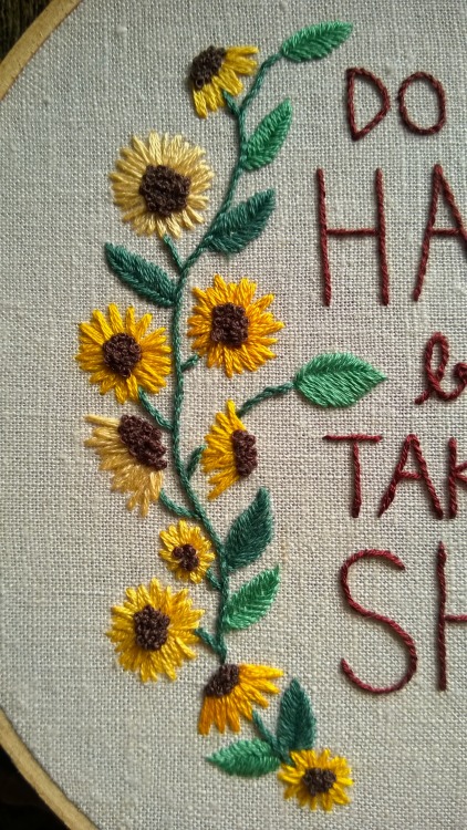 bawdyembroidery:  A recent, rather autumnal commission! Have you been taking a lot of shit lately? D