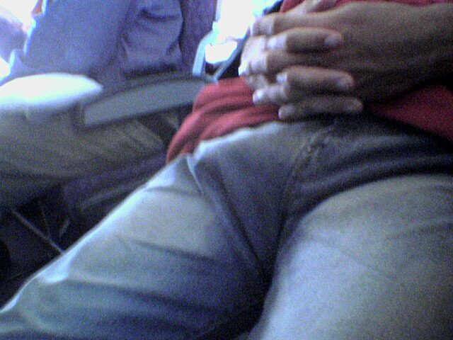 guys-with-bulges:  Sleeping Guy Next To Me Pops Wood On Plane!! Had to fish out the